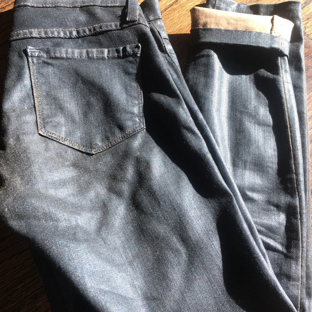 Plastic by gly coated jeans